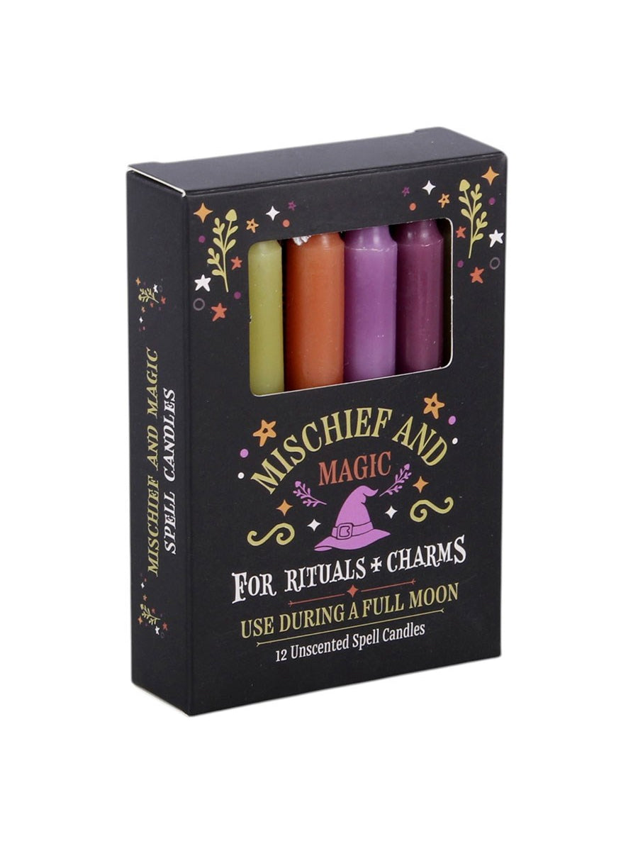 Pack of 12 Mischief and Magic Spell Candles