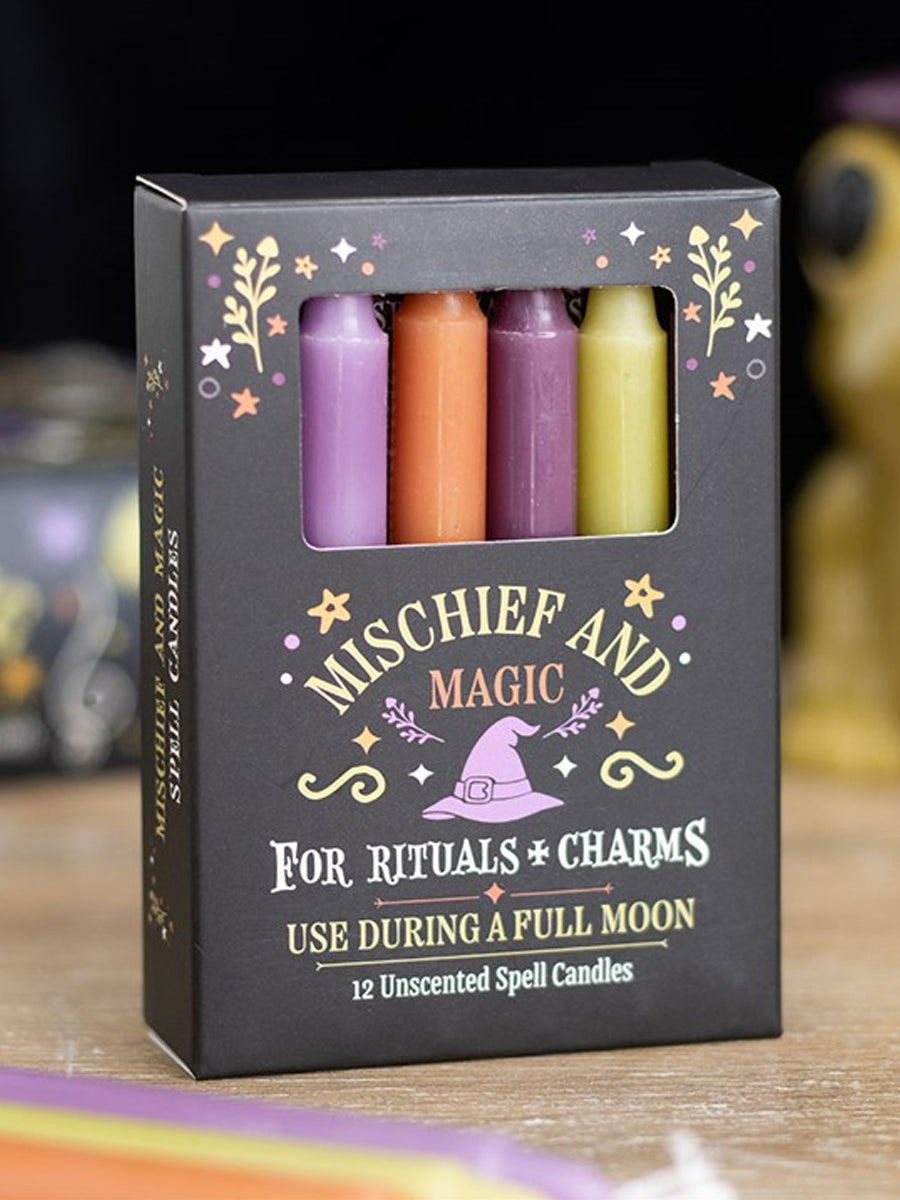 Pack of 12 Mischief and Magic Spell Candles