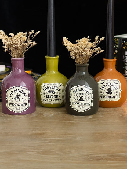 Set of 4 Potion Bottle Vases and Candle Holders