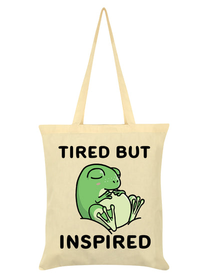 Tired But Inspired Cream Tote Bag