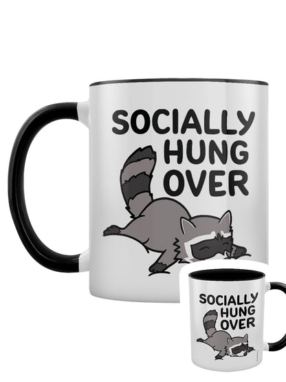 Socially Hung Over Black Inner 2-Tone Mug