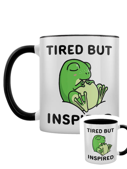 Tired But Inspired Black Inner 2-Tone Mug