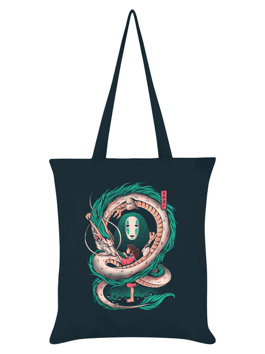 Ilustrata (The Girl And The Dragon) Navy Tote Bag