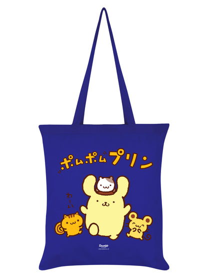 Hello Kitty Pompompurin (4 Friends) Royal Blue Tote Bag