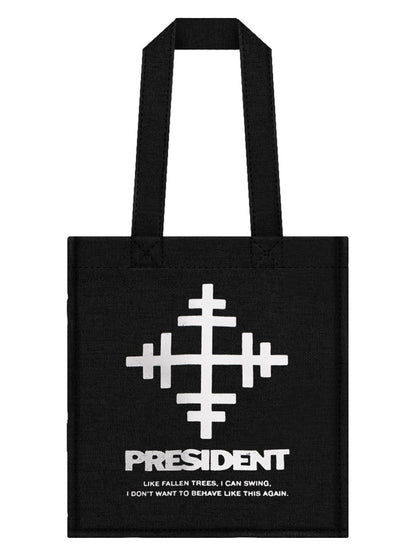 President Lyric Key Black Tote Bag