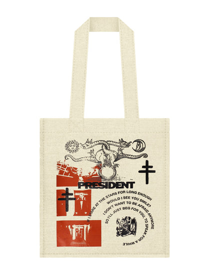 President Dionyus Cream Tote Bag