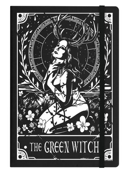 Deadly Tarot - The Green Witch Black A5 Hard Cover Notebook