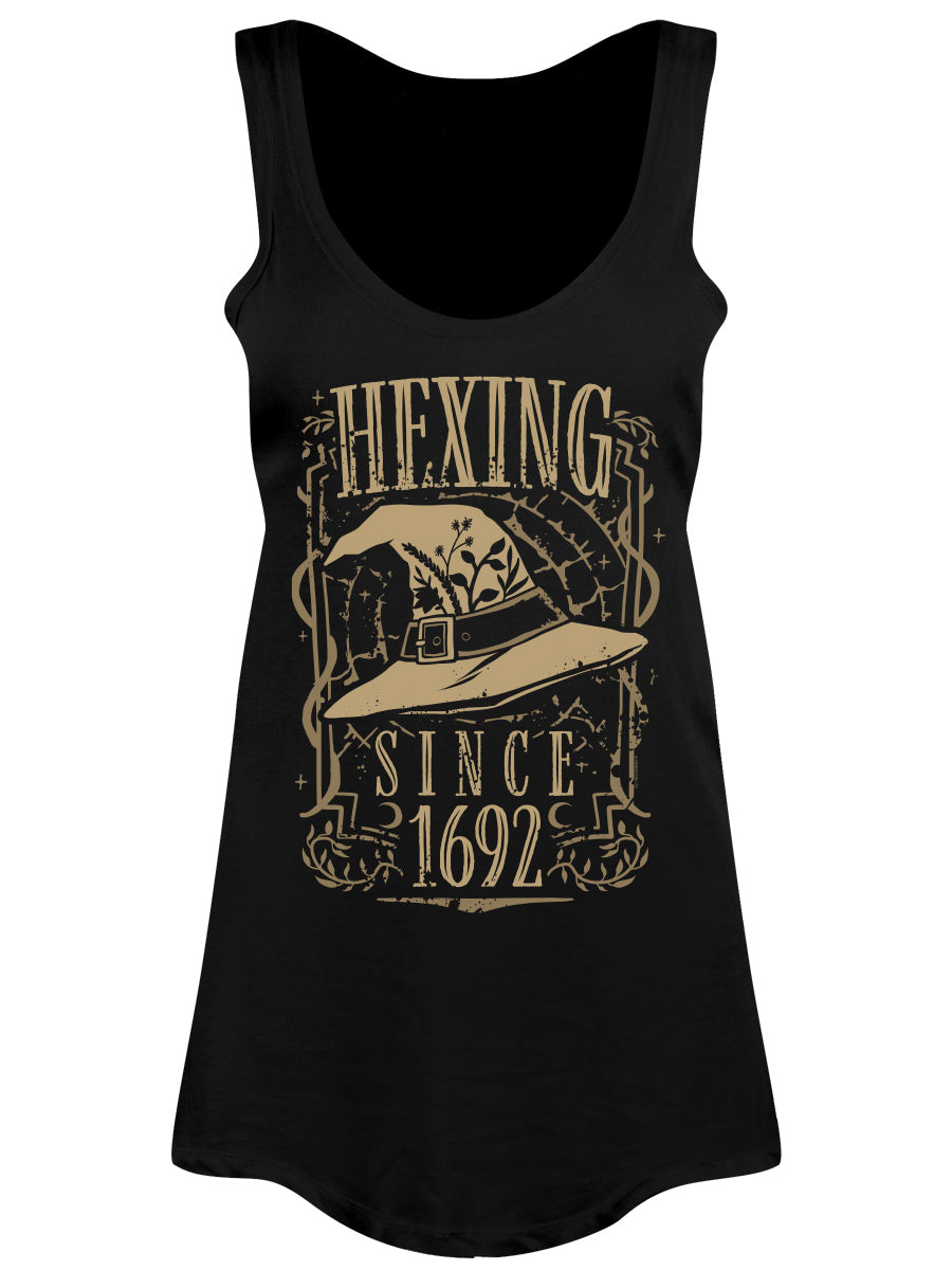 Witches Hexing Since 1692 Ladies Black Floaty Vest
