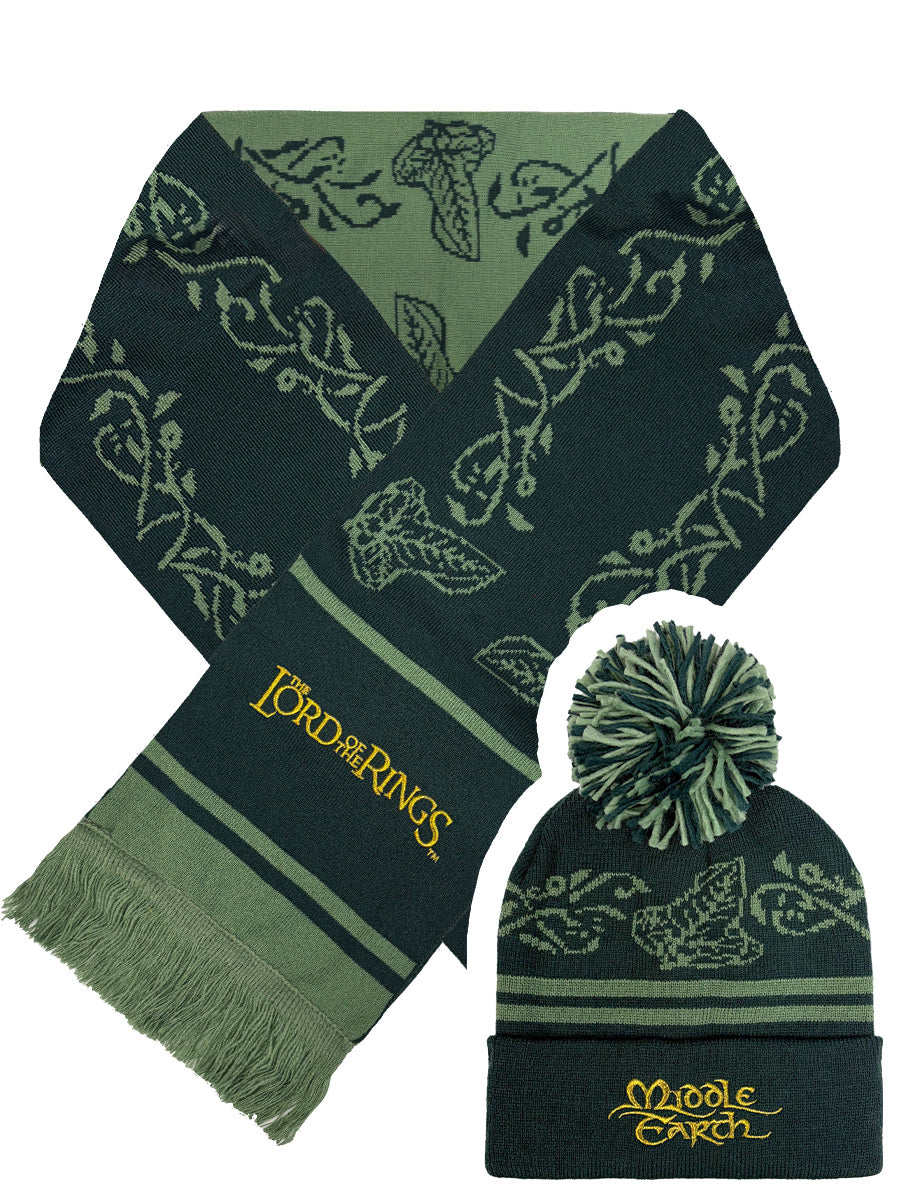 Lord Of The Rings Middle Earth Hat and Scarf Set