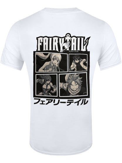 FairyTail Logo & BW Characters Men's White T-Shirt