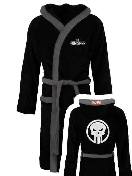 Marvel Comics Punisher Logo Unisex Black Dressing Gown