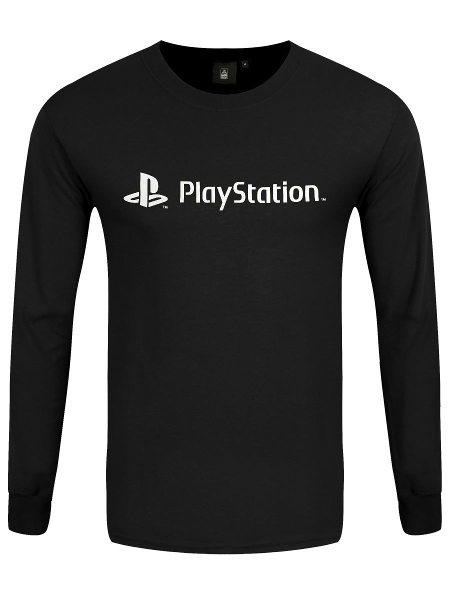 Playstation Logo Men's Black Long-sleeve T-Shirt