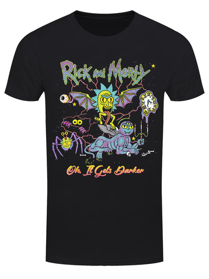 Rick And Morty Oh It Gets Darker Men's Black T-Shirt