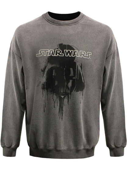 Star Wars Dripping Vader Men's Grey Sweatshirt