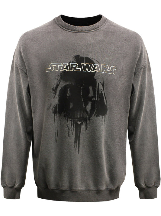 Star Wars Dripping Vader Men's Grey Sweatshirt