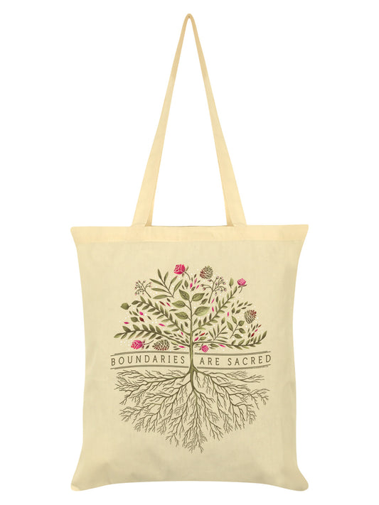 Boundaries Are Sacred Cream Tote Bag