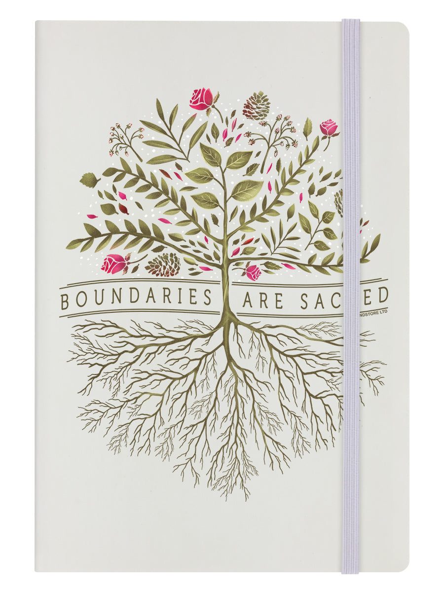 Boundaries Are Sacred Cream A5 Hard Cover Notebook