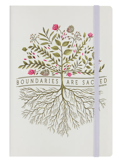 Boundaries Are Sacred Cream A5 Hard Cover Notebook