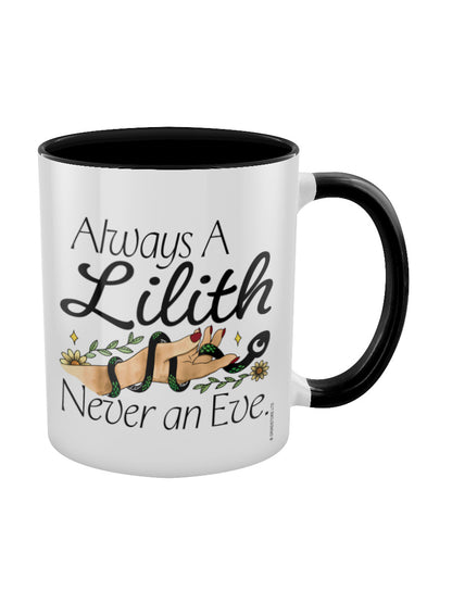 Always A Lilith, Never An Eve Black Inner 2-Tone Mug