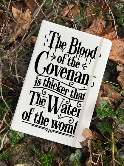 The Blood Of The Covenant Cream A5 Hard Cover Notebook