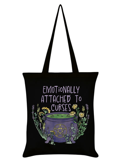 Emotionally Attached To Curses Black Tote Bag