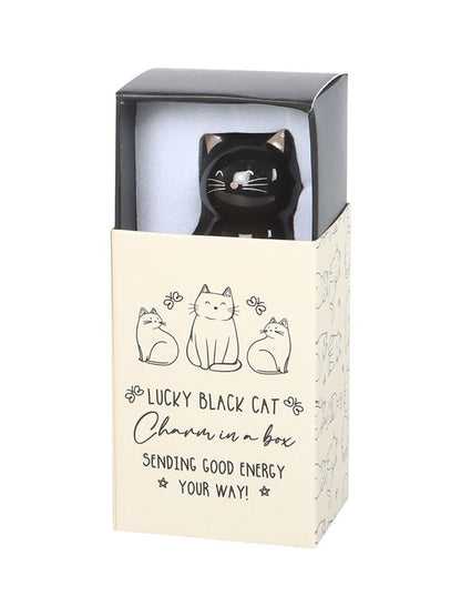 Lucky Black Cat Ceramic Charm