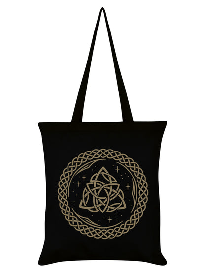 Divine Triquetra Black Tote Bag