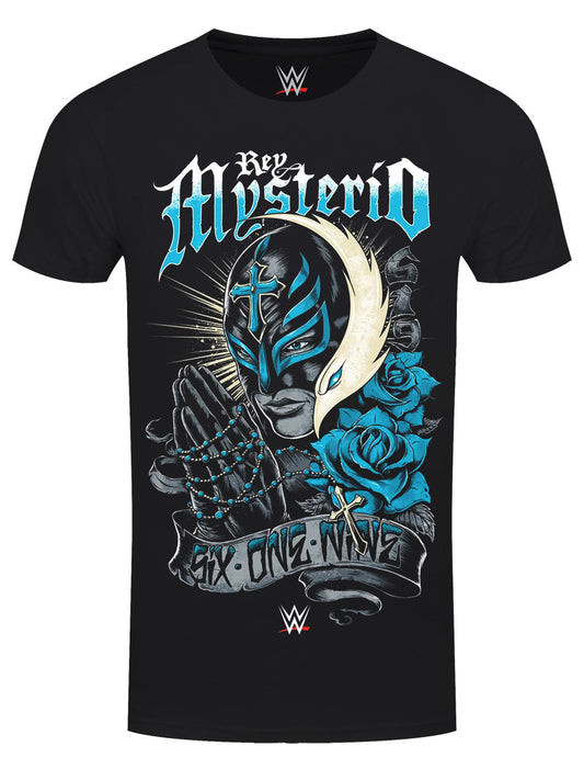 WWE Rey Mysterio Six One Nine Men's Black T-Shirt
