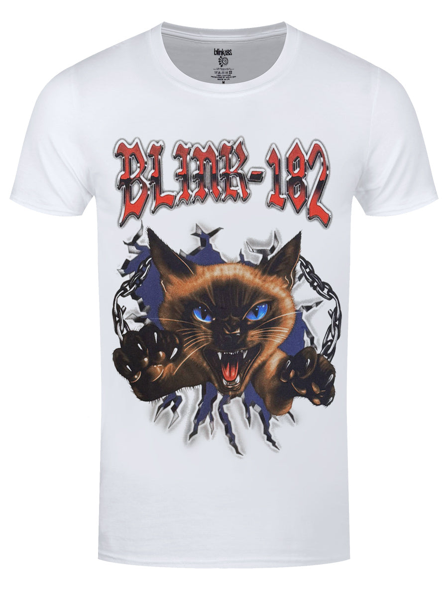 Blink-182 Cheshire Cat Men's White T-Shirt