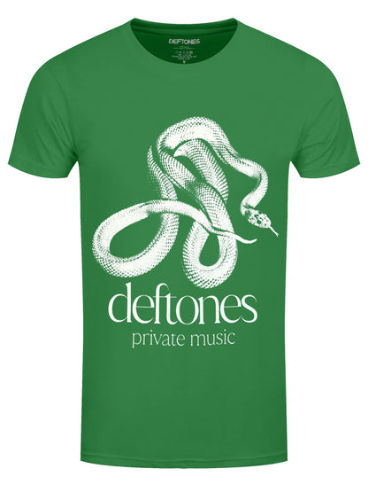 Deftones Private Music Men's Green T-Shirt