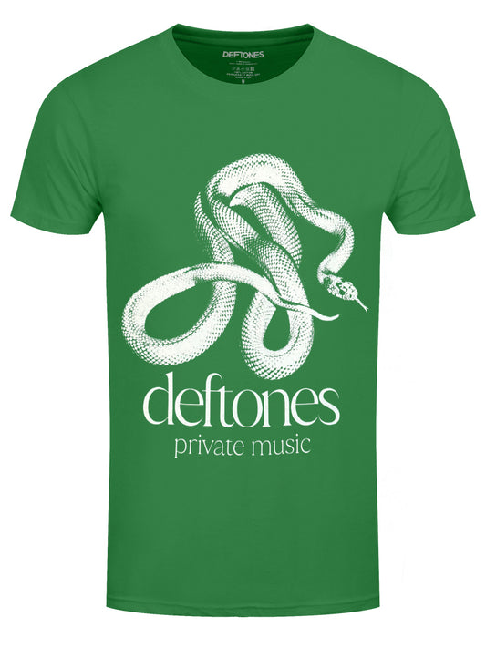 Deftones Private Music Men's Green T-Shirt