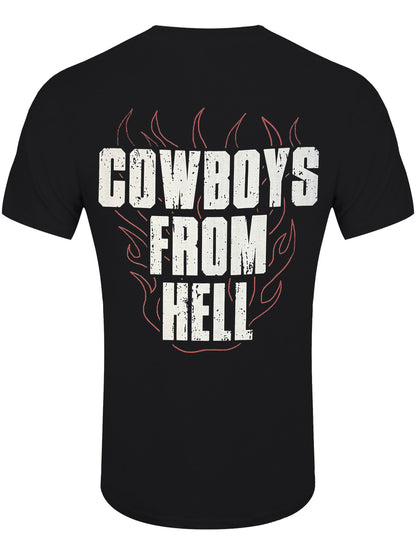 Pantera Cowboys From Hell Flames Men's Black T-Shirt