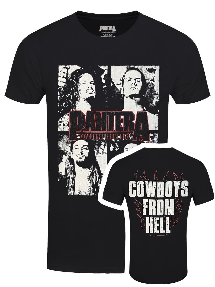 Pantera Cowboys From Hell Flames Men's Black T-Shirt