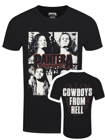 Pantera Cowboys From Hell Flames Men's Black T-Shirt