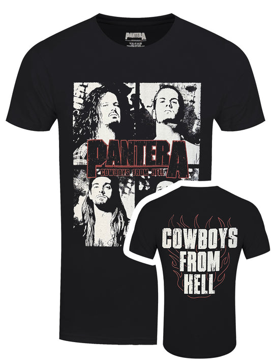 Pantera Cowboys From Hell Flames Men's Black T-Shirt