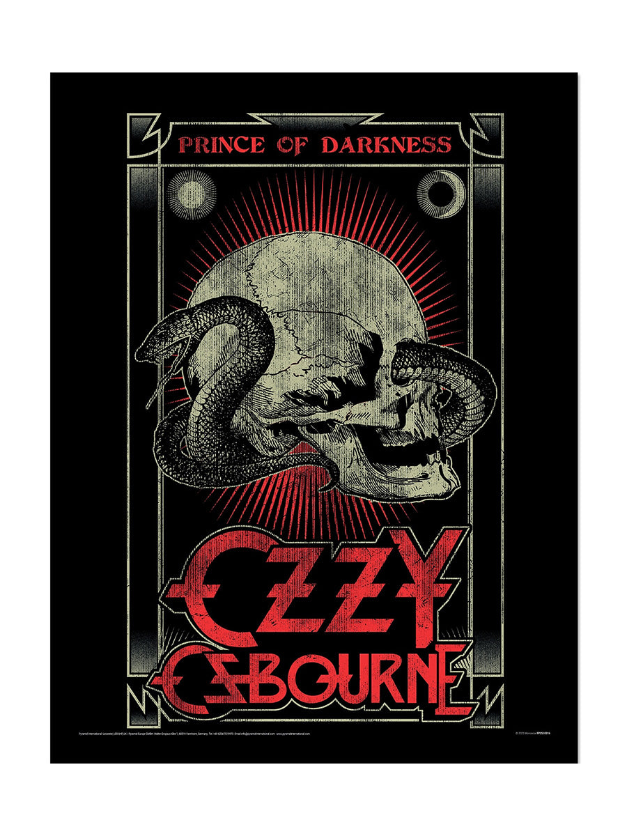 Ozzy Osbourne (Prince Of Darkness) Framed Collector Print