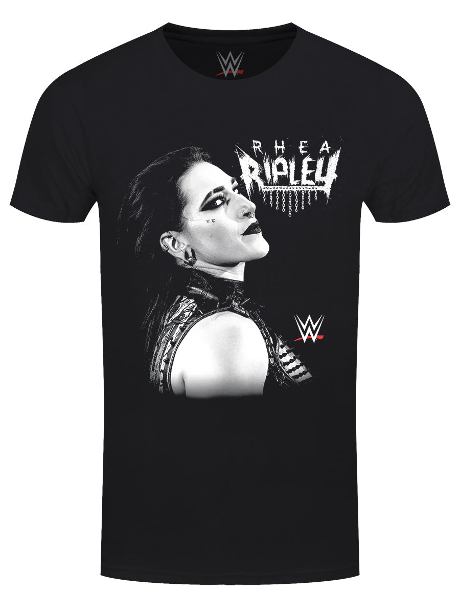 WWE Rhea Ripley Faded Photo Men's Black T-Shirt