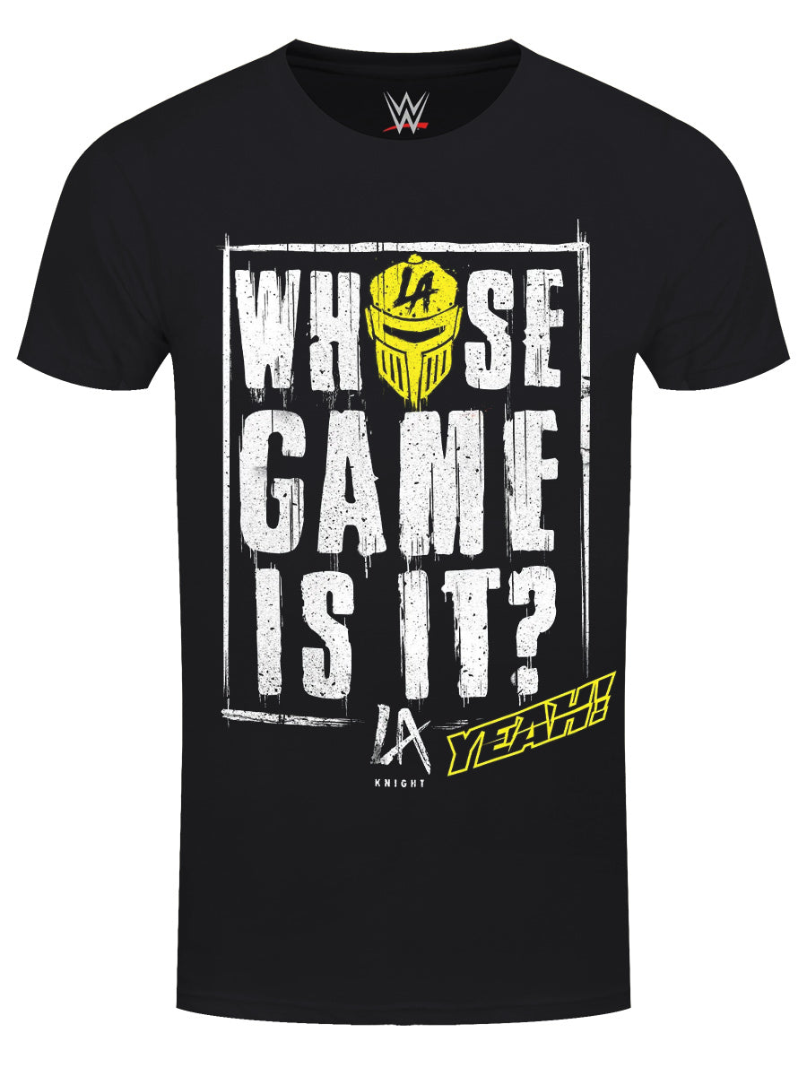 WWE LA Knight Whose Game Is It? Men's Black T-Shirt
