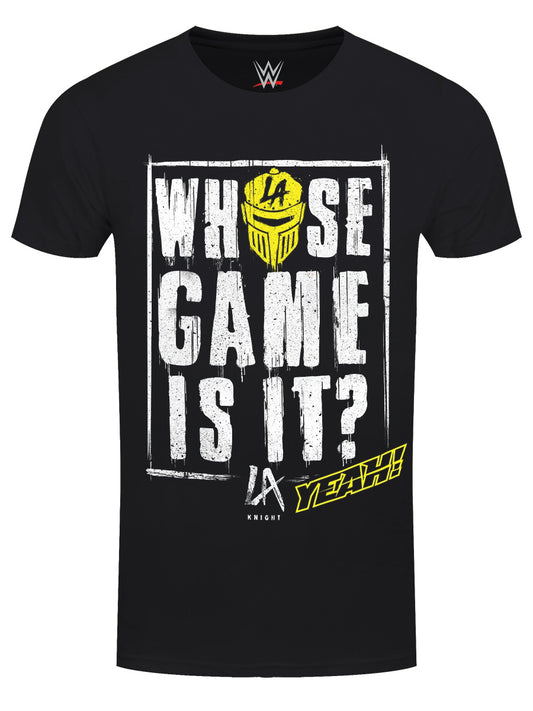 WWE LA Knight Whose Game Is It? Men's Black T-Shirt