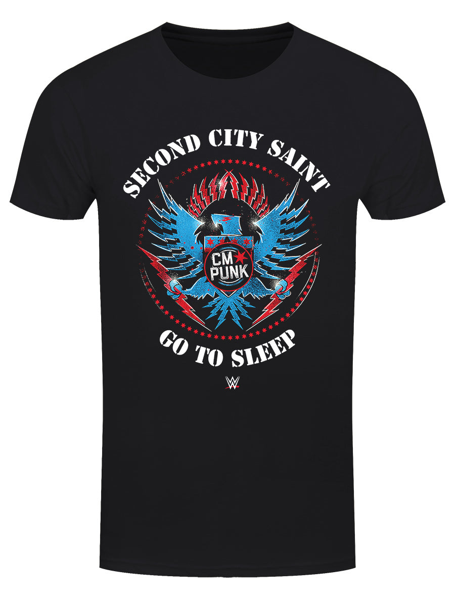 WWE CM Punk Second City Saint Men's Black T-Shirt