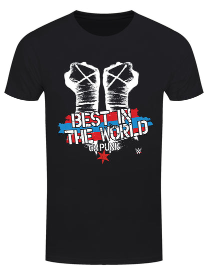 WWE CM Punk Hand Wraps BITW Men's Black T-Shirt