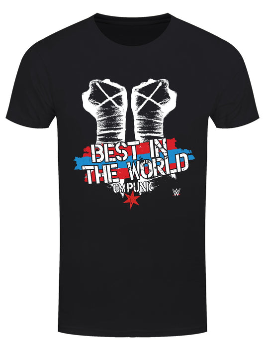 WWE CM Punk Hand Wraps BITW Men's Black T-Shirt