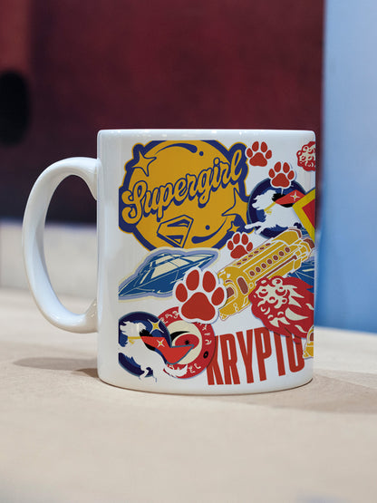 Supergirl Movie Stickers Mug