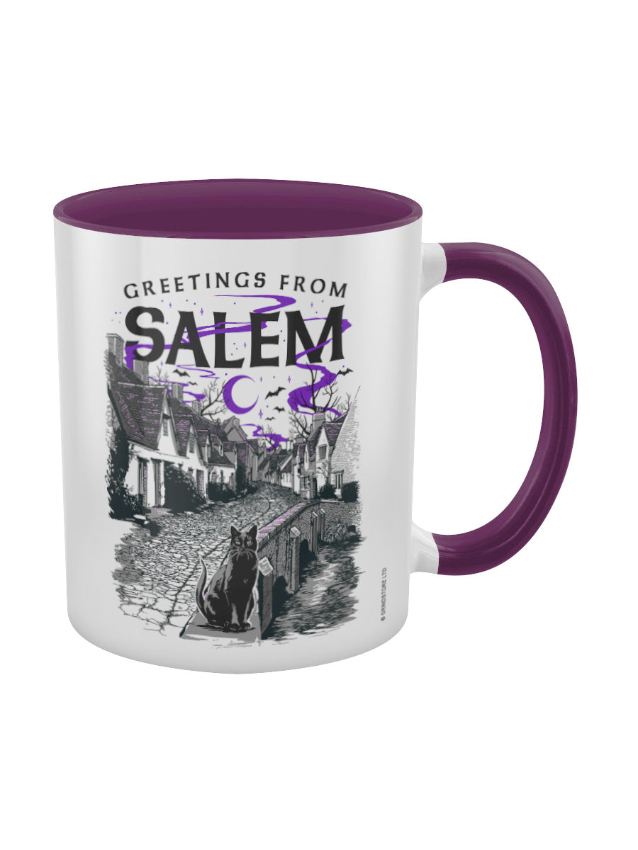 Greetings From Salem Purple Inner 2-Tone Mug