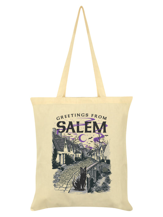 Greetings From Salem Cream Tote Bag