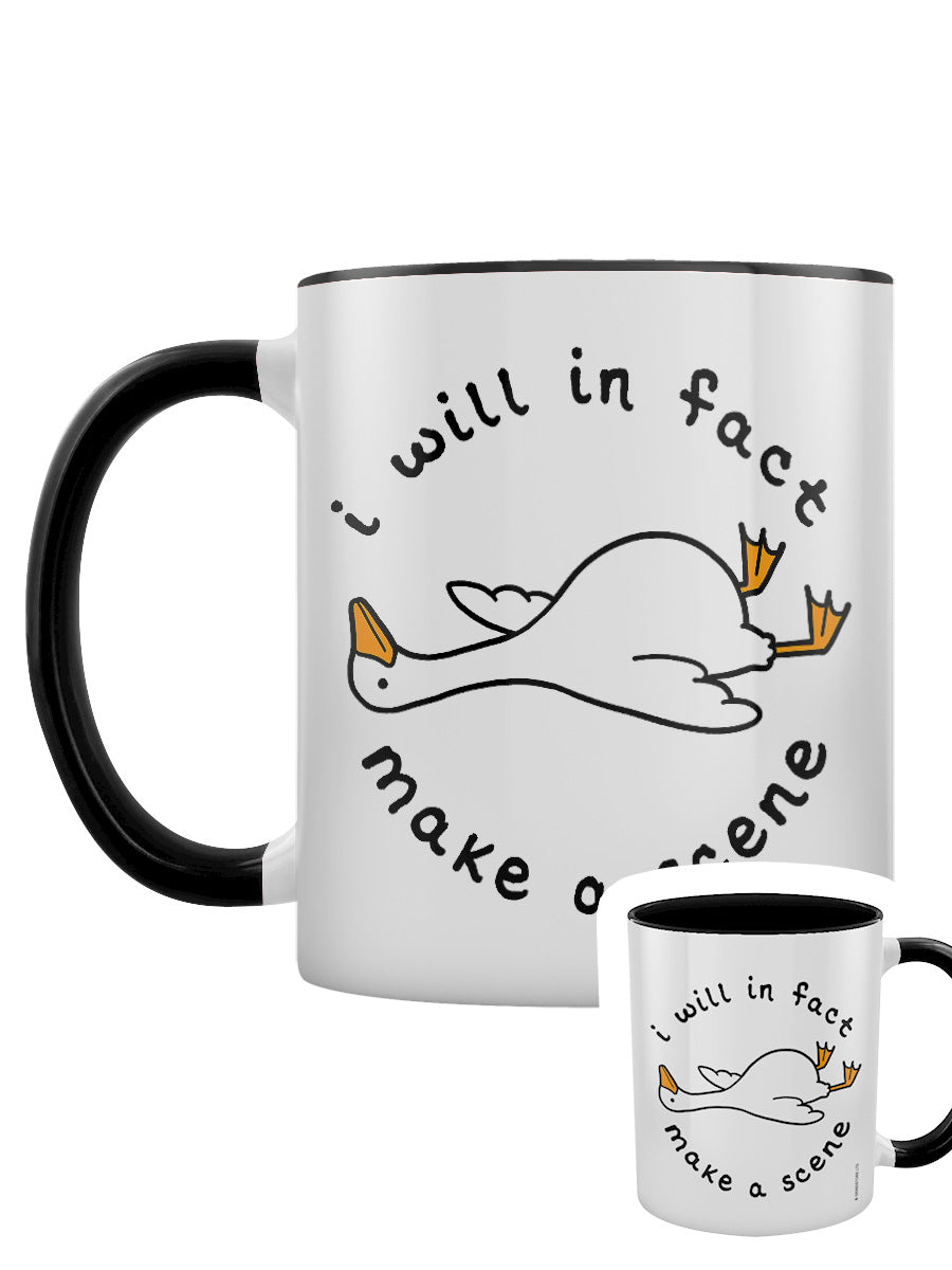Silly Goose I Will In Fact Make A Scene Black Inner 2-Tone Mug