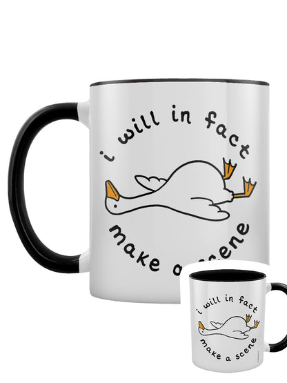 Silly Goose I Will In Fact Make A Scene Black Inner 2-Tone Mug