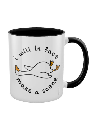 Silly Goose I Will In Fact Make A Scene Black Inner 2-Tone Mug