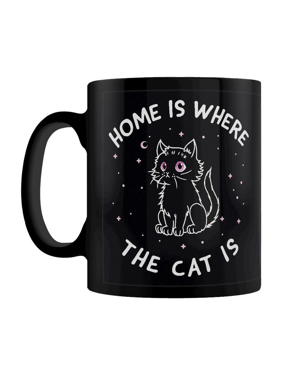 Little Shadow Home Is Where The Cat Is Black Mug