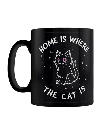 Little Shadow Home Is Where The Cat Is Black Mug